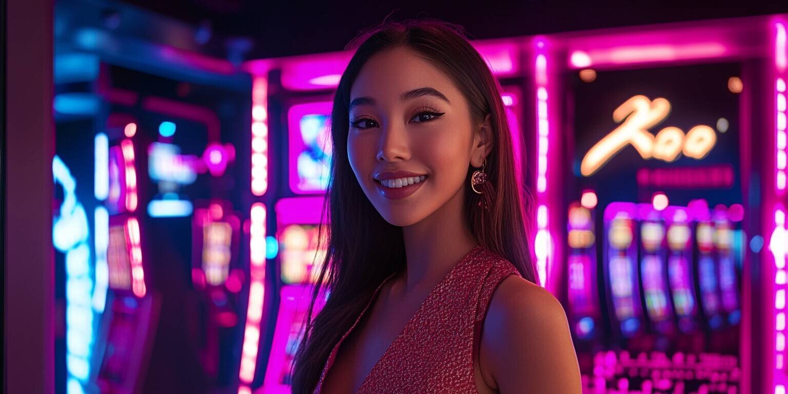 Young woman at PK999 casino